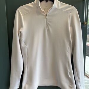 Nike Dri-FIT White 1/4 zip size XS
